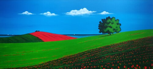 Rosso tulipano by Francesca Bolletta, Painting for Sale on Singulart