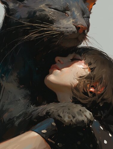 Cat Giclée Print 50x70 cm - Animal Instinct #290 di Roger Haus, Stampa in vendita su Singulart