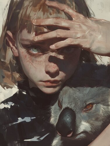 Koala Giclée Print 30x40 cm - Animal Instinct #51 di Roger Haus, Stampa in vendita su Singulart