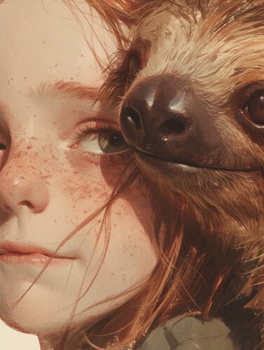 Sloth Giclée Print 50x70 cm - Animal Instinct #150 di Roger Haus, Stampa in vendita su Singulart