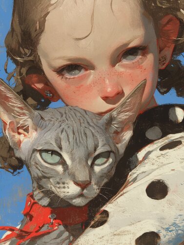 Cat Giclée Print 50x70 cm - Animal Instinct #251 de Roger Haus, Impresión a la venta en Singulart