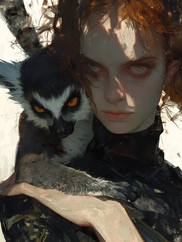 Lemur Giclée Print 30x40 cm - Animal Instinct #50 van Roger Haus, Afdruk te koop op Singulart
