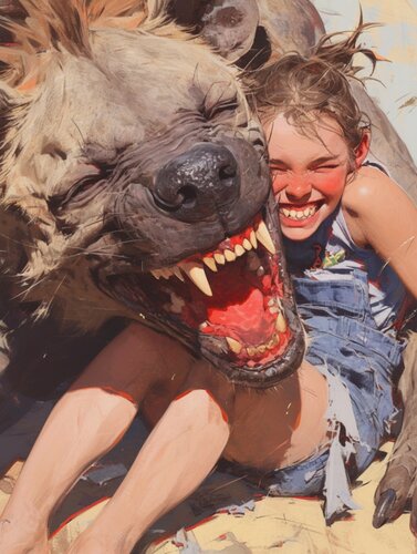 Hyena Giclée Print 50x70 cm - Animal Instinct #100 von Roger Haus, Druck kaufen auf Singulart