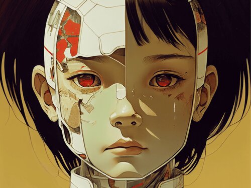 Robot Giclée Print 50x70 cm - 先駆者 - Pioneer van Roger Haus, Afdruk te koop op Singulart