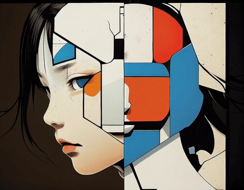 Geometric Giclée Print 30x40 cm - 冷静 - Calm van Roger Haus, Afdruk te koop op Singulart