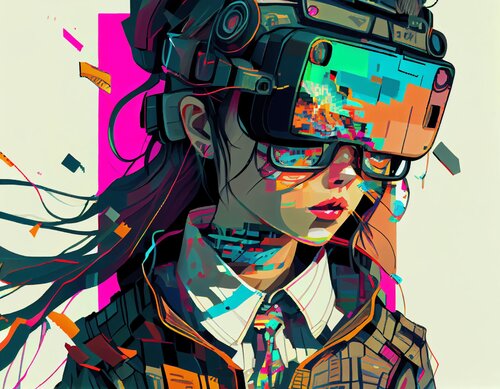 VR Glasses Giclée Print 30x40 cm -  若々しさ - Youthfulness von Roger Haus, Druck kaufen auf Singulart