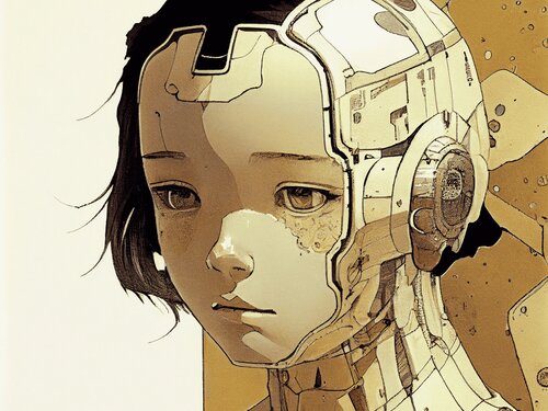 Robot Giclée Print 50x70 cm - 人工知識 - Artificial Knowledge par Roger Haus, Édition en vente sur Singulart