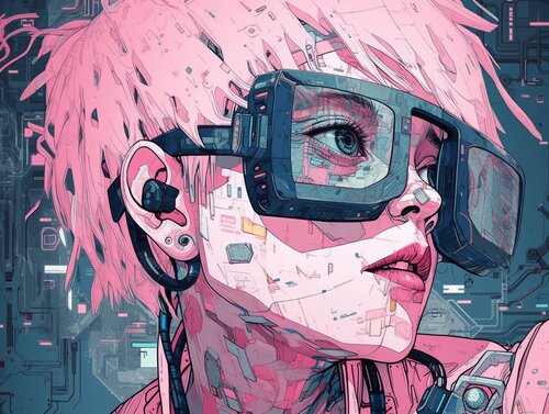 Cyborg Giclée Print 50x70 cm - 天才 - Genius by Roger Haus, Print for Sale on Singulart