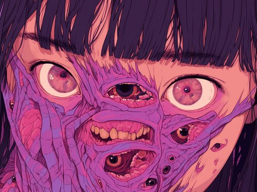 Monster Giclée Print 30x40 cm - 心霊汚染 - Infected Soul von Roger Haus, Druck kaufen auf Singulart