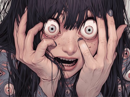 Monster Giclée Print 50x70 cm - もうやめて！- Stop It Already! di Roger Haus, Stampa in vendita su Singulart