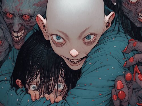 Monster Giclée Print 50x70 cm - 断末魔 - Last Noise Before Death Roger Haus