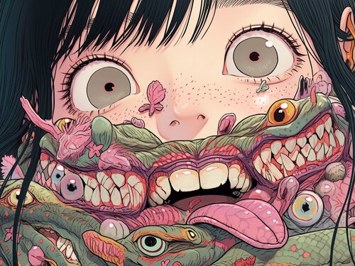 Monster Giclée Print 50x70 cm - 変身 - Metamorphosis par Roger Haus, Édition en vente sur Singulart