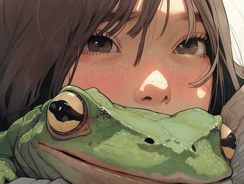 Frog Giclée Print 50x70 cm - 覚醒 - The Awakening Roger Haus