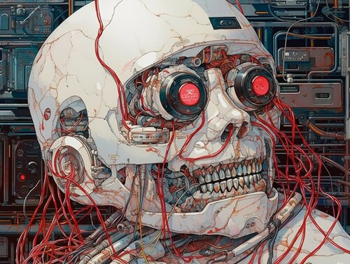 Skull Giclée Print 50x70 cm - HAI Life After All von Roger Haus, Druck kaufen auf Singulart