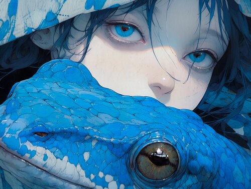 Frog Giclée Print 50x70 cm - HAI Azur Roger Haus