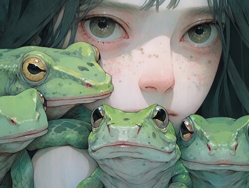 Frogs Giclée Print 30x40 cm - HAI 2023 Roger Haus