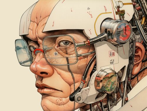 Cyborg Giclée Print 30x40 cm - HAI Cyberpunk Gnosis Roger Haus