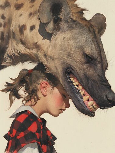 Hyena Giclée Print 50x70 cm - Be Prepared von Roger Haus, Druck kaufen auf Singulart