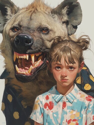 Hyena Giclée Print 30x40 cm - Say Cheese von Roger Haus, Druck kaufen auf Singulart
