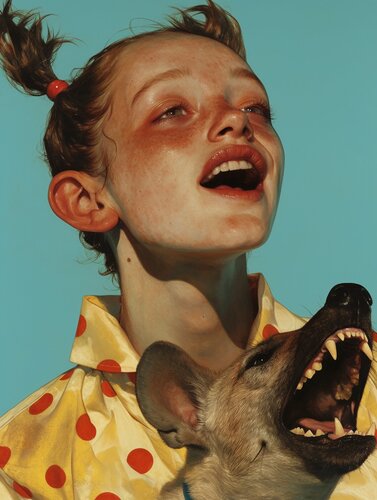 Musical Hyena Giclée Print 30x40 cm - HAI Chorus de Roger Haus, Impresión a la venta en Singulart