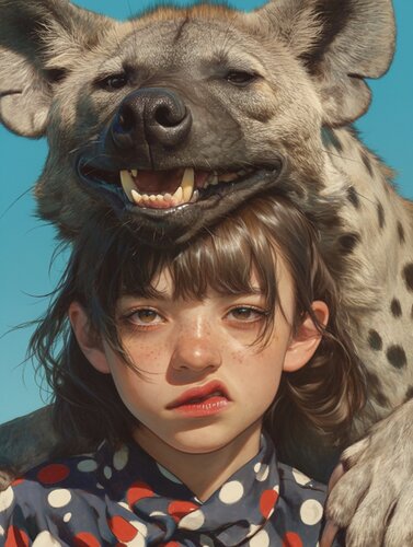 Hyena Giclée Print 30x40 cm - HAI Haters von Roger Haus, Druck kaufen auf Singulart