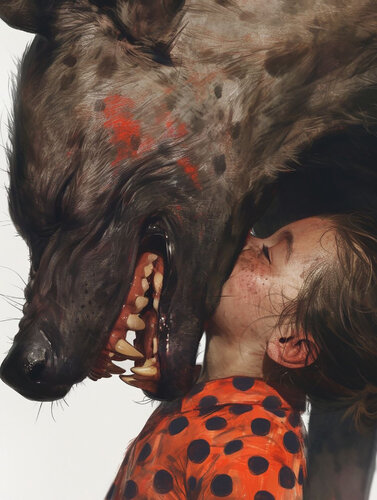 Hyena Giclée Print 50x70 cm - HAI Fam von Roger Haus, Druck kaufen auf Singulart