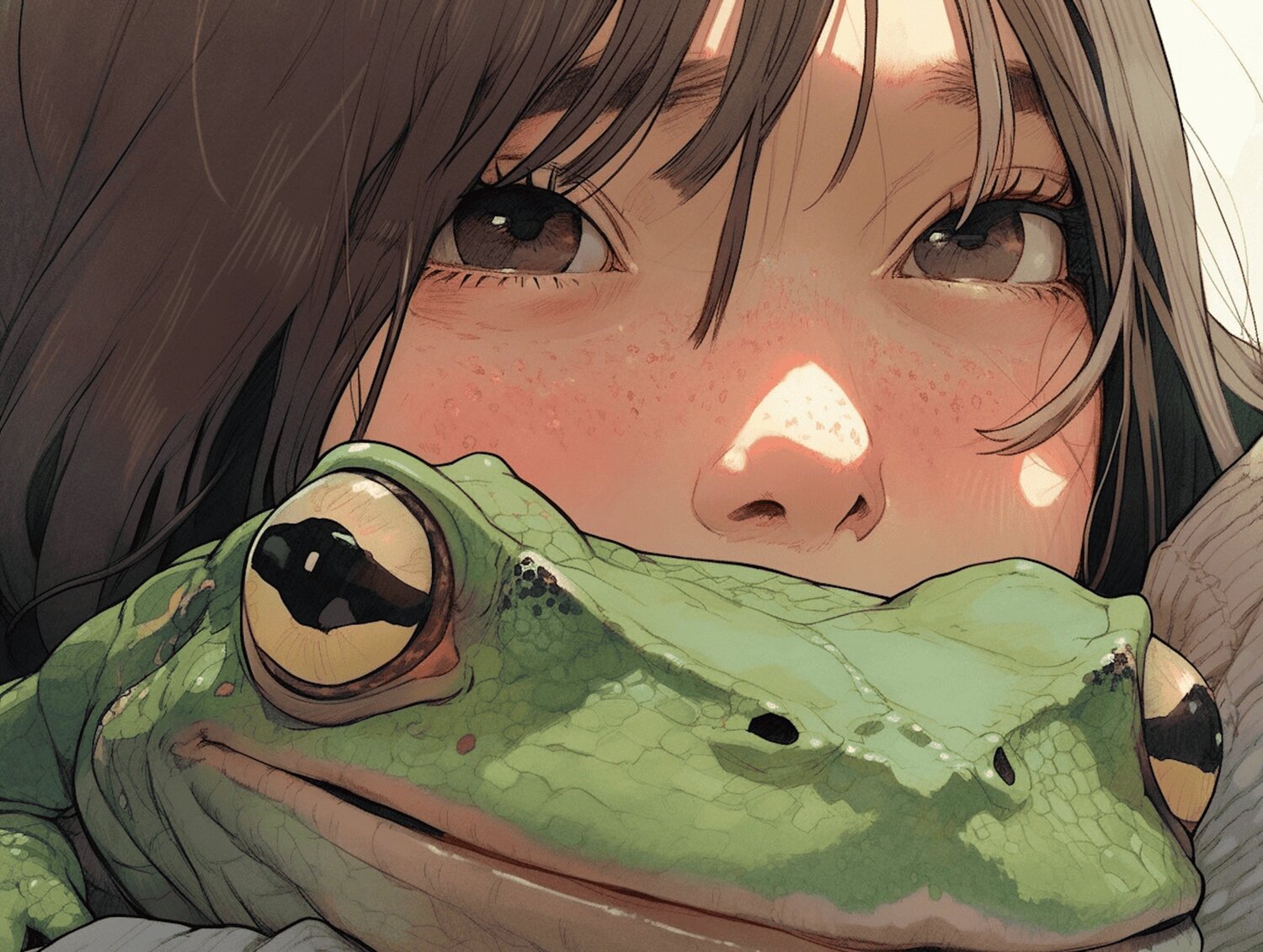 Frog Giclée Print 50x70 cm - 覚醒 - The Awakening by Roger Haus (2025) :  Print Giclée print on Paper - Singulart
