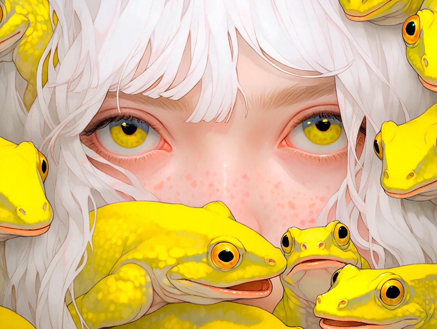 Frogs Giclée Print 50x70 cm - HAI Resonance by Roger Haus (2025) : Print  Giclée print on Paper - Singulart