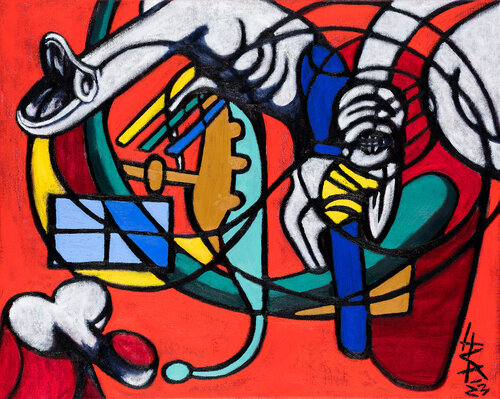Bacon & Egg IV di Lisa McGilben, Pittura in vendita su Singulart