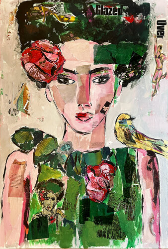 Girl With a Bird von Barbara Shelly, Malerei kaufen auf Singulart