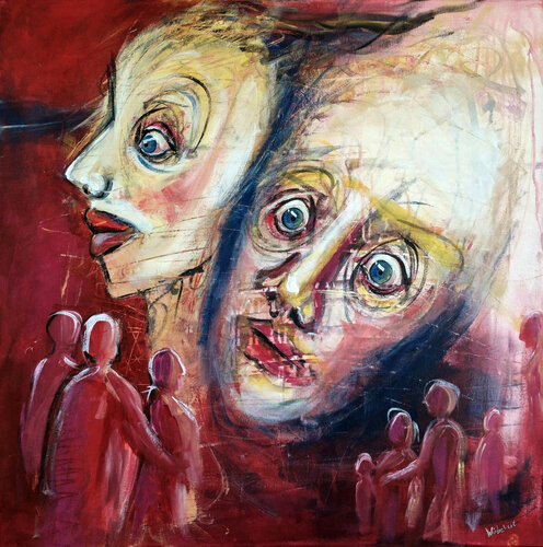 Die zwei Gesichter van Wirbelart, Schilderij te koop op Singulart