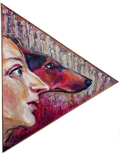Eine Nasenlänge voraus van Wirbelart, Schilderij te koop op Singulart