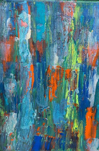 Volcanique orange by Véro Mazurek, Painting for Sale on Singulart