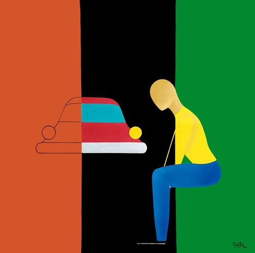 El Auto by Maria Fernanda Cuartas, Painting for Sale on Singulart