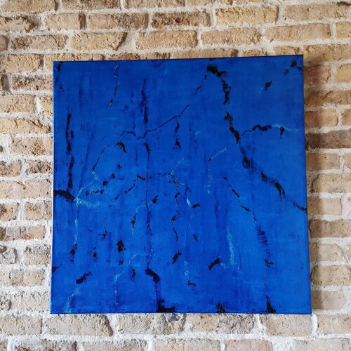 Blue distortions van Piras Alexandra, Schilderij te koop op Singulart