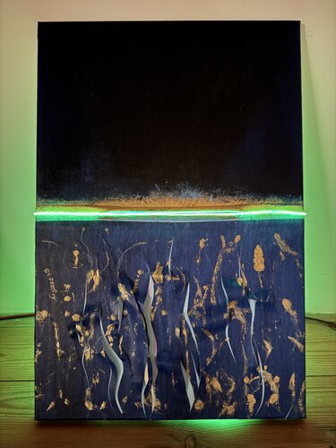 Fissure silencieuse led par Piras Alexandra, Peinture en vente sur Singulart