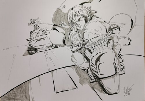 Course epique di Willy HERVY, Disegno in vendita su Singulart