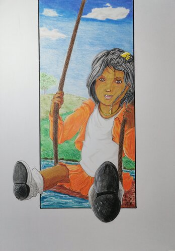 Balancement dans la nature di Willy HERVY, Disegno in vendita su Singulart