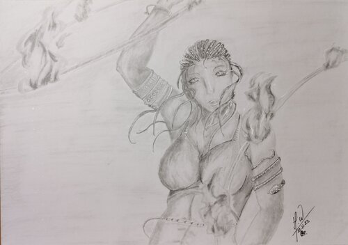 Danse Flamboyante van Willy HERVY, Tekening te koop op Singulart