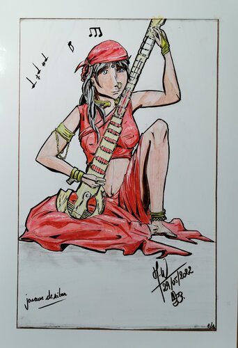 Joueuse de sitar von Willy HERVY, Zeichnungen kaufen auf Singulart