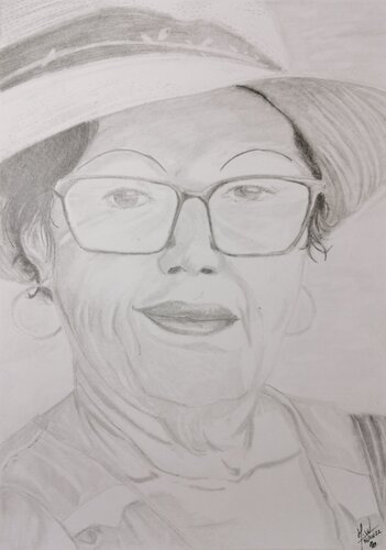 Portrait d'une femme forte van Willy HERVY, Tekening te koop op Singulart