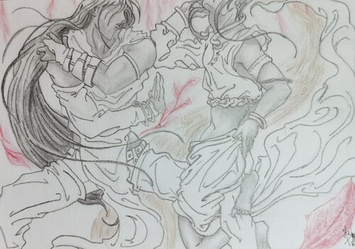 Un instant suspendu di Willy HERVY, Disegno in vendita su Singulart
