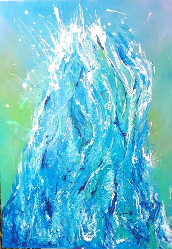 Fuoco blu by Paola Morandi, Painting for Sale on Singulart