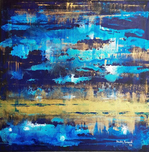 Blu e oro van Paola Morandi, Schilderij te koop op Singulart