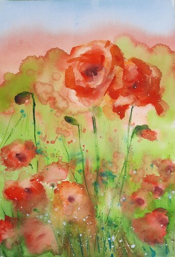 Papaveri by Paola Morandi, Painting for Sale on Singulart