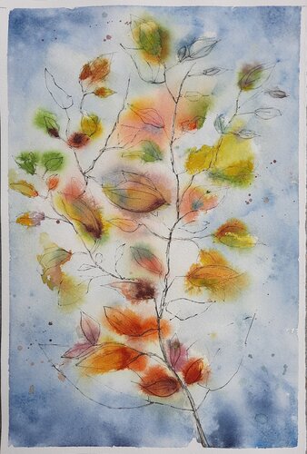 Foglie colorate by Paola Morandi, Painting for Sale on Singulart