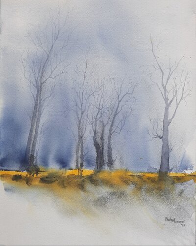 Echi d'inverno by Paola Morandi, 油畫 for Sale on Singulart