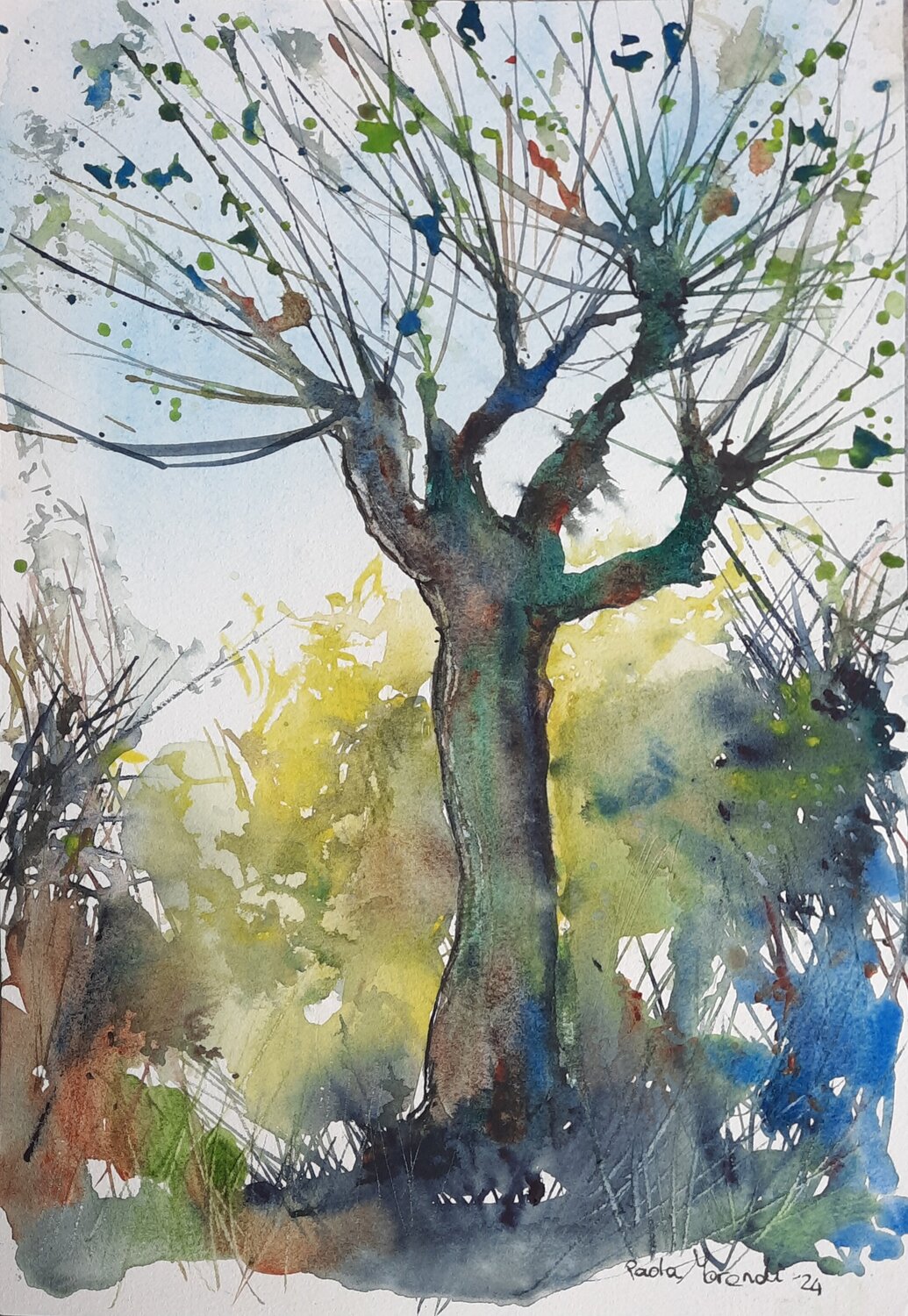Il mio albero in giardino Paola Morandi Originalgemälde zu verkaufen