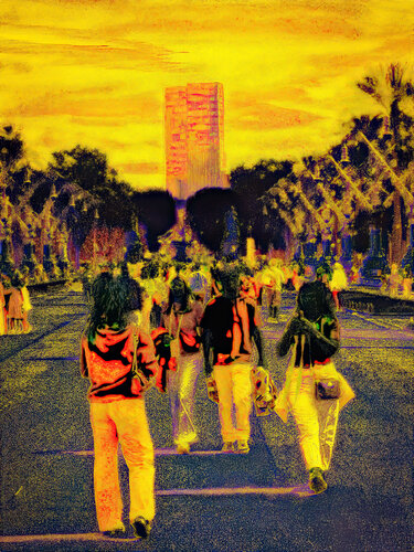 Barcelona walk by Peter Teuschel, 사진 for Sale on Singulart