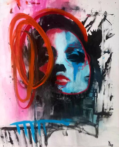 Die blaue Frau by Ole Müller, Painting for Sale on Singulart